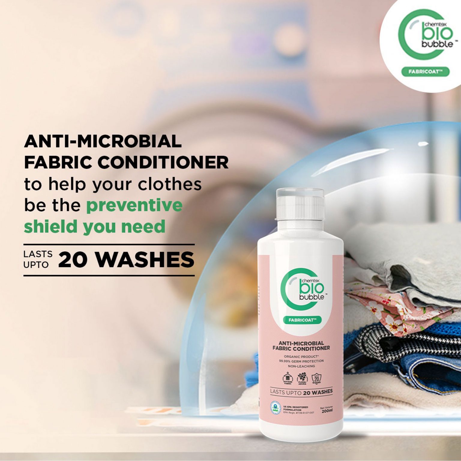 BioBubble FabriCoat Fabric Antimicrobial Coating Chemtex Kolkata