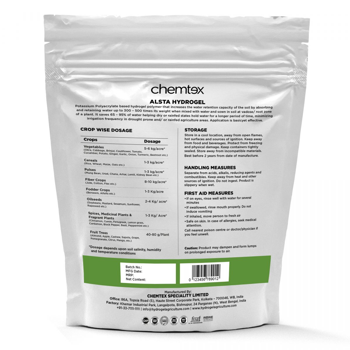 Chemtex Alsta Agriculture Hydrogel Polymer – 900gms - Image 2