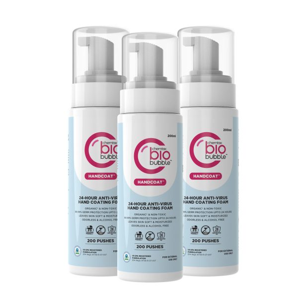 Chemtex BioBubble Antimicrobial HandCoat – Pack of 3 | Chemtex.shop